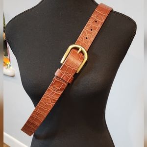 Patricia Nash Vietri Croc Embossed 100% Leather Belt